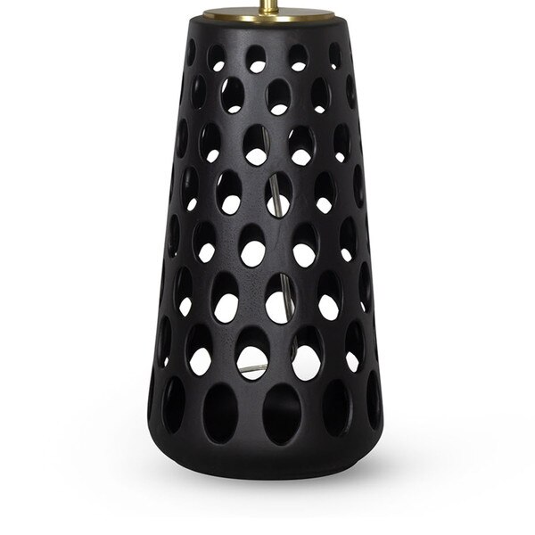 Kelvin Ceramic Table Lamp (Black) Macro 4